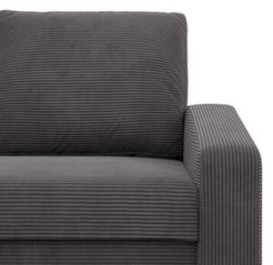 Sofa z funkcjÄ spania, BLOM, sztruks, 148x87x90 cm, ciemny szary | TYLETEGOTU