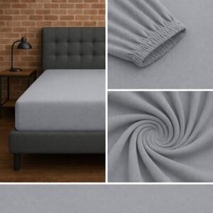 Prześcieradło z gumką 120x200 cm na materac jersey bawełna polska szary