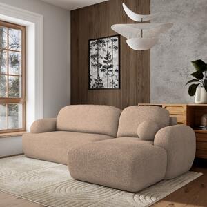 Masseno Narożnik MODENZA z funkcją spania i pojemnikiem na pościel Narozniki L, Rozkładana sofa - Beżowy, NOW OR NEVER 05