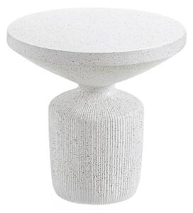 Stolik kawowy okrągły Sintro 54 cm - białe lastryko