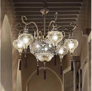 Ideal Lux Ideal Lux - Żyrandol na łańcuchu HAREM 9xE27/60W/230V śr. 75 cm mosiądz ID116006