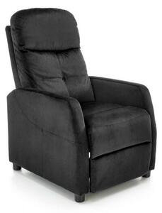 Fotel rozkladany FELIPE 2 VELVET czarny