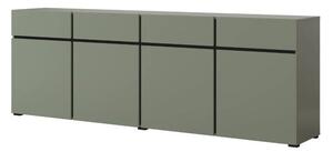 Komoda CROSS 4D4S 225cm zielona/czarna