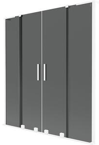 Mexen Velar L Duo parawan nawannowy 2-skrzydłowy rozsuwany 140 x 150 cm, grafit, biały - 896-140-003-42-20