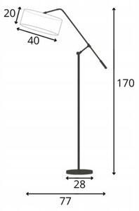 Lampa stojąca podłogowa przegubowa regulowana z abażurem walec AVADO