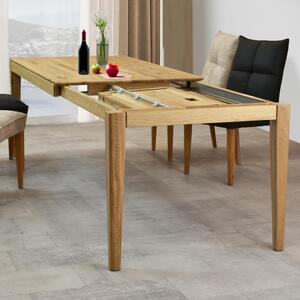 Rozkładany stół z litego drewna 180 x 90 cm ( 265 x 90 cm )