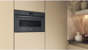 Kuchenka mikrofalowa WHIRLPOOL WMD7O4TSG 1000W Årednica 32.5 cm pojemnoÅÄ 31L SzÃ³sty zmysÅ Talerz Crisp Szary