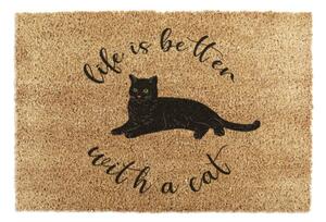 Wycieraczka z włókna kokosowego 40x60 cm Life Is Better With a Cat – Artsy Doormats