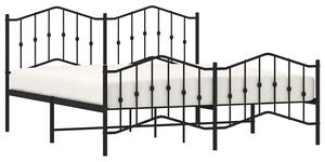Czarne metalowe łóżko małżeńskie 200x200cm - Emelsa