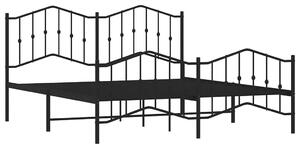 Czarne loftowe łóżko metalowe 160x200cm - Emelsa