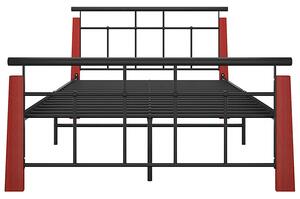 Czarne metalowe łóżko rustykalne 120x200 cm - Paresa