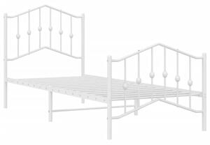 Białe metalowe łóżko pojedyncze 80x200 cm - Emelsa