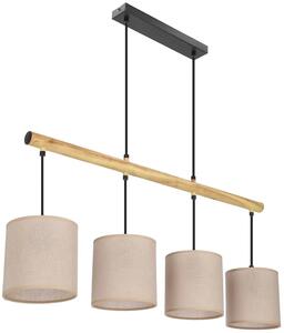 Lampa wisząca nad wyspę z 4 zwisami beż + czarny - 21X Z061 M8-W96