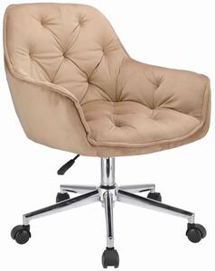 Beżowy fotel do biurka glamour M3-H54