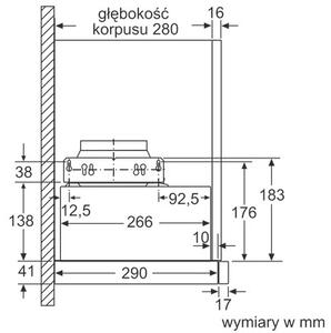 Okap BOSCH Serie 2 DFM064W54 Srebrny 388m3/h 67dB klasa B