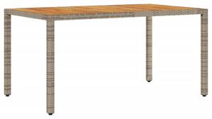 Stół ogrodowy z akacjowym blatem, szary, 150x90x75 cm