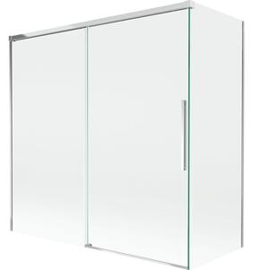 Mexen Rox parawan nawannowy 2-skrzydłowy rozsuwany 160 + 70 x 150 cm, transparent, chrom - 8C9-160-070-01-00
