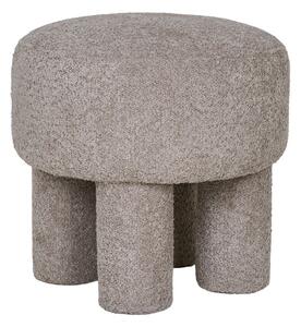 Jasnoszary puf z materiału bouclé Perth – House Nordic