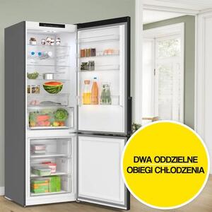 Lodówka BOSCH KGN49VXCT No Frost 203cm Ciemna Inox