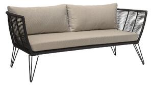 Elegancka sofa ogrodowa beżowa poduszka Mundo