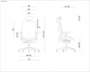 Ergonomiczny fotel biurowy Hero czarny siatka