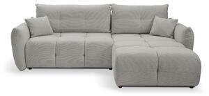 Masseno Narożnik MODA z funkcją spania i pojemnikiem na pościel Narozniki L, Rozkładana sofa - Szary, NORDIC ASH