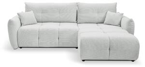 Masseno Narożnik MODA z funkcją spania i pojemnikiem na pościel Narozniki L, Rozkładana sofa - Jasnoszary, NORDIC CEMENT