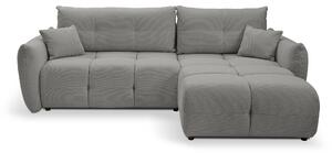 Masseno Narożnik MODA z funkcją spania i pojemnikiem na pościel Narozniki L, Rozkładana sofa - Grafitowy, NORDIC MOUSE