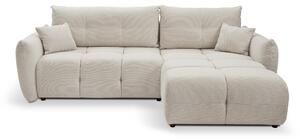 Masseno Narożnik MODA z funkcją spania i pojemnikiem na pościel Narozniki L, Rozkładana sofa - Beżowy, NORDIC TAUPE