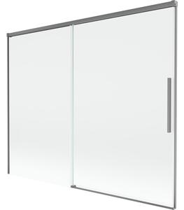 Mexen Rox parawan nawannowy 2-skrzydłowy rozsuwany 190 x 150 cm, transparent, gun metal - 8C9-190-001-95-00