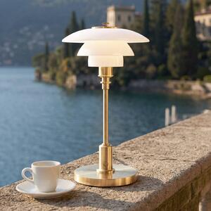 Louis Poulsen Lampa stołowa z akumulatorem PH 1-1 Portable, mosiądz, IP44 1-1, możliwość ściemniania, mosiężny / złoty, salon / jadalnia, mosiądz, design
