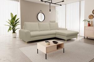 Masseno Narożnik VERONA z funkcją spania i pojemnikiem na pościel Narozniki L, Rozkładana sofa - Beżowy, LOFT 2