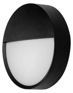 BRUMBERG Kinkiet zewnętrzny LED EYE, półotwarty, czarny, CCT, IP65 EYE, czarny, przedpokój, aluminium