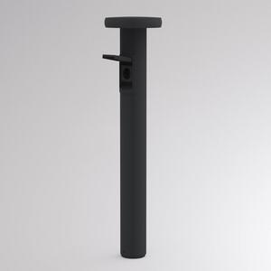 Molto Luce Słupek oświetleniowy LED CIRC, DALI, gniazdko, antracyt, 82 cm, IP65 możliwość ściemniania, czarny, aluminium, nowoczesny