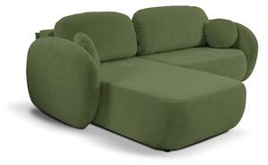 Masseno Narożnik AMICO z funkcją spania i pojemnikiem na pościel Narozniki L, Rozkładana sofa - Oliwkowy, ARAGON 39