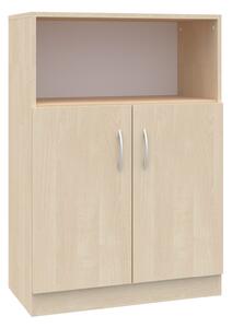 Dwudrzwiowa szafka biurowa na klucz Simple z półką, 80x40x120,5 cm, index 80-3P-2F2