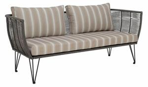 Elegancka sofa ogrodowa poduszka w pasy Mundo