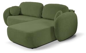 Masseno Narożnik AMICO z funkcją spania i pojemnikiem na pościel Narozniki L, Rozkładana sofa - Oliwkowy, ARAGON 39