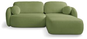 Masseno Narożnik AMICO z funkcją spania i pojemnikiem na pościel Narozniki L, Rozkładana sofa - Zielony, SICURO 20