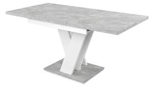 MebleMWM Stół rozkładany MASIV | 120-160x80 | Biały, beton