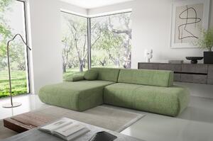 Masseno Narożnik DELTA z funkcją spania i pojemnikiem na pościel Narozniki L, Rozkładana sofa - Zielony, PUENTE 34