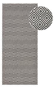 Czarno-biały chodnik odpowiedni na zewnątrz NORTHRUGS Karo, 80x200 cm