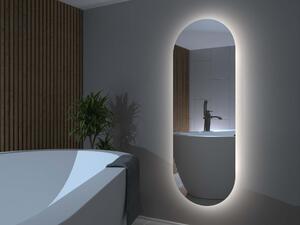 Owalne LED lustro do łazienki z oświetleniem A1 50x100