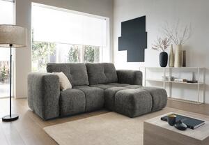 Masseno Narożnik ARTE z funkcją spania i pojemnikiem na pościel Narozniki L, Rozkładana sofa - Szary, BELLO 20