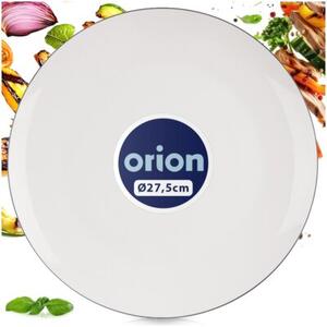 Talerz obiadowy płytki porcelanowy biały DECORA 27 cm