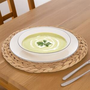Talerz obiadowy płytki porcelanowy biały DECORA 27 cm