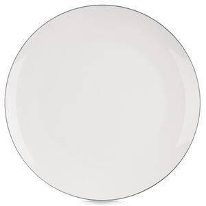 Talerz obiadowy płytki porcelanowy biały DECORA 27 cm