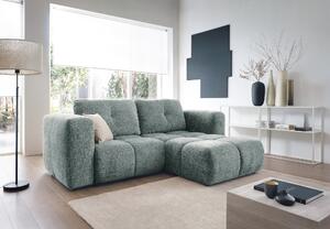 Masseno Narożnik ARTE z funkcją spania i pojemnikiem na pościel Narozniki L, Rozkładana sofa - Szary, BELLO 35