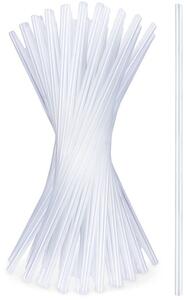 Słomki do napojów przezroczyste 22 cm 50 szt