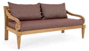 Elegancka sofa ogrodowa 2-3 osobowa Karuba bordowa